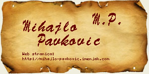 Mihajlo Pavković vizit kartica